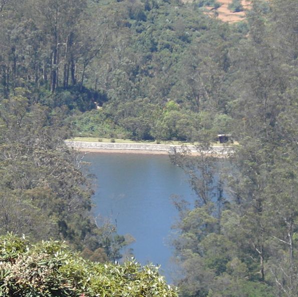 Reservoir on a mountain